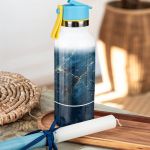 Θερμός με Καλαμάκι σε Σχέδιο Blue Design & Premium Λαμπάδα