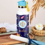 Παγούρι με Καλαμάκι σε Σχέδιο Πλανήτες & Premium Λαμπάδα