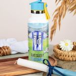 Θερμός με Καλαμάκι σε Σχέδιο Blue Team & Premium Λαμπάδα