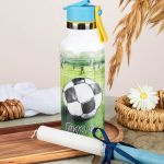 Θερμός με Καλαμάκι σε Σχέδιο Football & Premium Λαμπάδα
