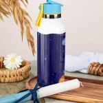 Παγούρι με Καλαμάκι σε Σχέδιο Πλανήτες & Premium Λαμπάδα