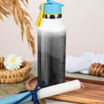 Θερμός με Καλαμάκι σε Σχέδιο Linear Planets & Premium Λαμπάδα