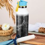 Παγούρι με Καλαμάκι σε Σχέδιο Black Rock & Premium Λαμπάδα