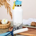 Παγούρι με Καλαμάκι σε Σχέδιο Γκρι Βουνό & Premium Λαμπάδα