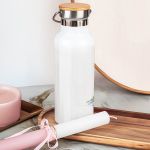 Παγούρι & Premium Λαμπάδα με Σχέδιο Μωβ Άνθη