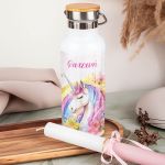 Παγούρι με Σχέδιο Χρωματιστός Μονόκερος & Premium Λαμπάδα