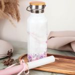 Παγούρι με Σχέδιο Μωβ Φλοράλ & Premium Λαμπάδα