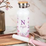 Παγούρι με Σχέδιο Μωβ Φλοράλ & Premium Λαμπάδα