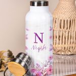 Παγούρι με Σχέδιο Μωβ Φλοράλ & Premium Λαμπάδα