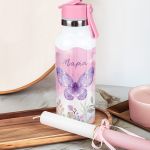 Σετ 3 Δώρα Purple Butterfly - Παγούρι, Δοχείο Φαγητού & Λαμπάδα