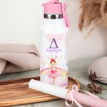 Παγούρι με Καλαμάκι σε Σχέδιο Μπαλαρίνα & Premium Λαμπάδα