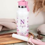 Παγούρι με Καλαμάκι σε Σχέδιο Αγριολούλουδα & Premium Λαμπάδα