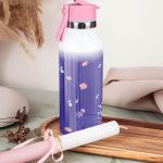 Θερμός με Καλαμάκι σε Σχέδιο Μωβ Γοργόνα & Premium Λαμπάδα