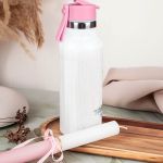 Θερμός με Καλαμάκι με Σχέδιο Μπλε Φλοράλ & Premium Λαμπάδα