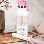 Θερμός με Καλαμάκι σε Σχέδιο Μονόκερος & Premium Λαμπάδα