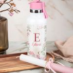 Θερμός με Καλαμάκι σε Σχέδιο Άνθη & Premium Λαμπάδα