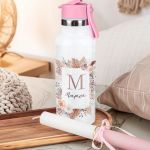 Θερμός με Καλαμάκι με Σχέδιο Λουλουδιών & Premium Λαμπάδα