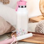 Θερμός με Καλαμάκι σε Φλοράλ Σχέδιο & Premium Λαμπάδα