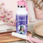 Θερμός με Καλαμάκι σε Σχέδιο Μωβ Γοργόνα & Premium Λαμπάδα