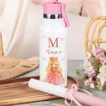 Θερμός με Καλαμάκι σε Σχέδιο Πριγκίπισσα & Premium Λαμπάδα