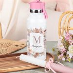 Θερμός με Καλαμάκι με Σχέδιο Λουλουδιών & Premium Λαμπάδα