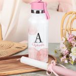 Παγούρι με Καλαμάκι σε Σχέδιο Παστέλ Pattern & Premium Λαμπάδα