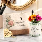 Σετ 3 Δώρα για τη Γιαγιά – Τσαντάκι Νεσεσέρ, Κασπώ & Μπρελόκ