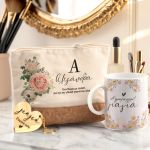 Σετ 3 Μοναδικών Δώρων για Γιαγιά – Νεσεσέρ, Κούπα & Μπρελόκ