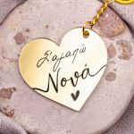 Σετ 2 Δώρα για Νονά, Κασπώ με Σχέδιο Μπουμπούκια & Μπρελόκ