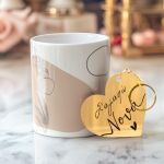 Σετ 2 Δώρα για Νονά, Κασπώ με Σχέδιο Φιγούρες & Μπρελόκ
