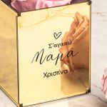 Ροζ Παντοτινό Τριαντάφυλλο με Όνομα, Δώρο για Μαμά