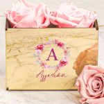 Ροζ Τριαντάφυλλα Παντοτινά με Μονόγραμμα, Δώρο για Μαμάδες