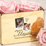 Τριαντάφυλλα Αιώνια Ροζ με Φωτογραφία Polaroid, Δώρο για Μαμά