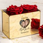 Αιώνια Κόκκινα Τριαντάφυλλα με Φωτογραφία, Δώρο για Μητέρα