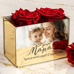 Κόκκινα Τριαντάφυλλα με Φωτογραφία & Αφιέρωση, Δώρο για Μαμά