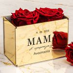Κόκκινα Παντοτινά Τριαντάφυλλα με Ημερομηνία, Δώρο για Μαμά