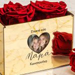 Αιώνια Κόκκινα Τριαντάφυλλα με Φωτογραφία, Δώρο για Μητέρα