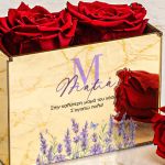 Τριαντάφυλλα Κόκκινα με Μονόγραμμα και Όνομα, Δώρο για Μαμά