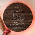 Φωτιστικό Τοίχου Led με Γραμμικό Σχέδιο, Δώρο για την Μητέρα