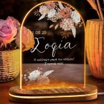 Επιτραπέζιο Φωτιστικό Led με Όνομα, Δώρο για Μαμάδες