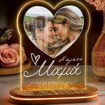 Φωτιστικό με Φωτογραφία σε Σχήμα Καρδιά, Δώρο για την Μαμά