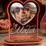 Φωτιστικό με Φωτογραφία σε Σχήμα Καρδιά, Δώρο για την Μαμά