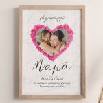 Κορνίζα με Φωτογραφία σε Σχήμα Καρδιά, Δώρο για Μαμάδες
