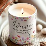 Χειροποίητο Κερί με Άρωμα Βανίλιας, Προσωπικό Δώρο για Μαμά