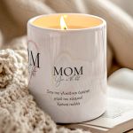 Σετ 2 Κεριά Vanilla Cream με Φωτογραφία, Δώρο για Μαμά