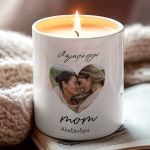 Σετ 2 Αρωματικά Κεριά Βανίλιας με Φωτογραφίες, Δώρο για Μαμά