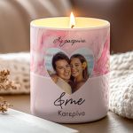 Σετ 2 Αρωματικά Κεριά Βανίλιας με Φωτογραφίες, Δώρο για Μαμά