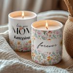Σετ 2 Αρωματικά Κεριά με Όνομα, Δώρο για τη Μαμά