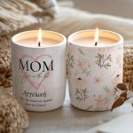 Σετ 2 Αρωματικά Κεριά με Όνομα & Αφιέρωση, Δώρο για τη Μαμά