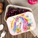 Σετ 3 Δώρα Color Unicorn - Παγούρι, Δοχείο Φαγητού & Λαμπάδα